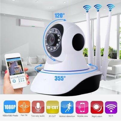 CAMARA TRES ANTENAS V-380 WIFI ARGYSHOP ARGYSHOP Libros.